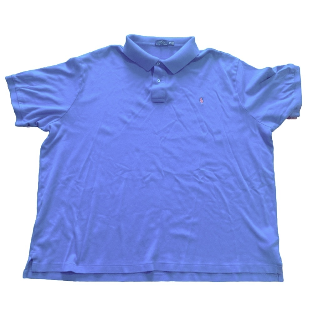Men’s Polo Ralph Lauren Blue Polo Collar Short Sleeve Classic Golf Shirt 4X Big